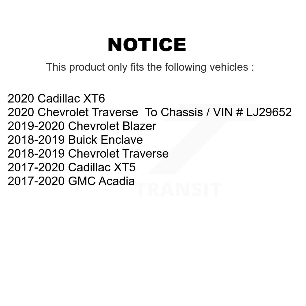 Front Rear Ceramic Disc Brake Pads Kit For Chevrolet Cadillac XT5 Traverse GMC Acadia XT6 KNF-100537 - Image 2