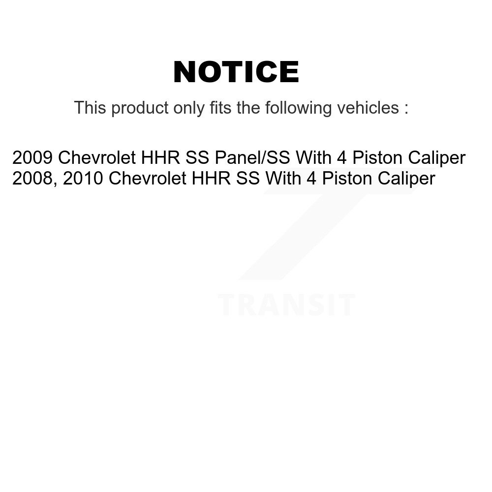 Front Semi-Metallic Rear Ceramic Disc Brake Pads Kit For Chevrolet HHR KNF-100554 - Image 2