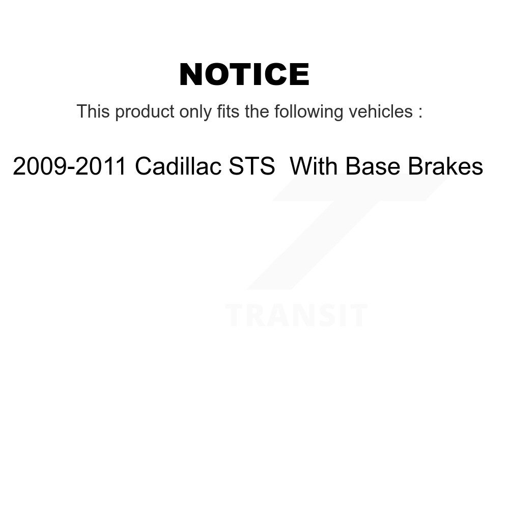 Front Ceramic Rear Semi-Metallic Disc Brake Pads Kit For Cadillac STS With Base Brakes KNF-100592 - Image 2