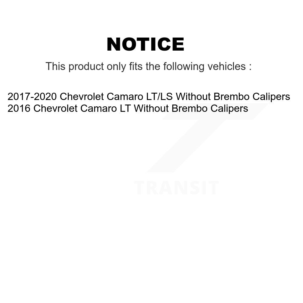 Front Rear Ceramic Disc Brake Pads Kit For Chevrolet Camaro Without Brembo Calipers KNF-100600 - Image 2