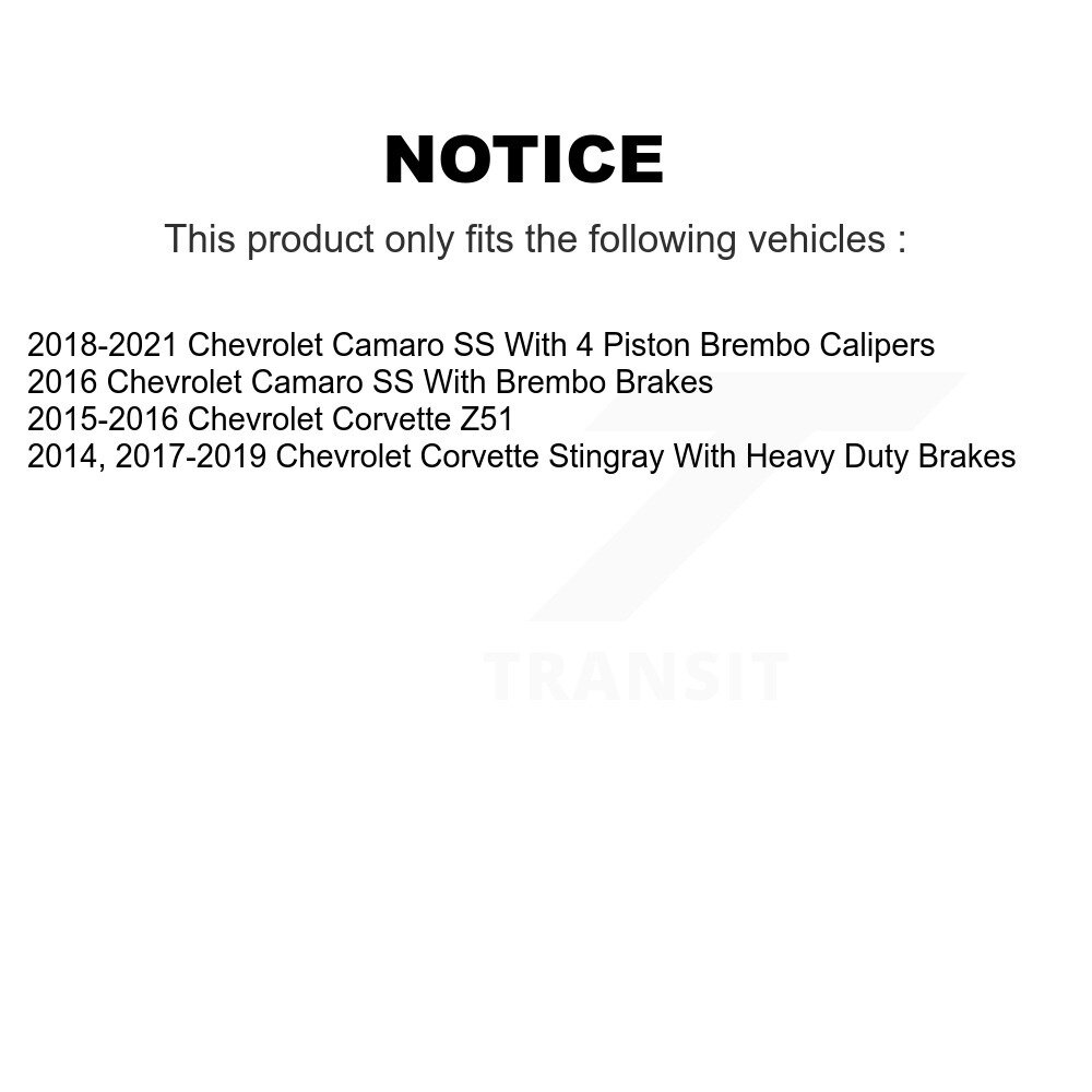 Front Semi-Metallic Rear Ceramic Disc Brake Pads Kit For Chevrolet Corvette Camaro KNF-100605 - Image 2