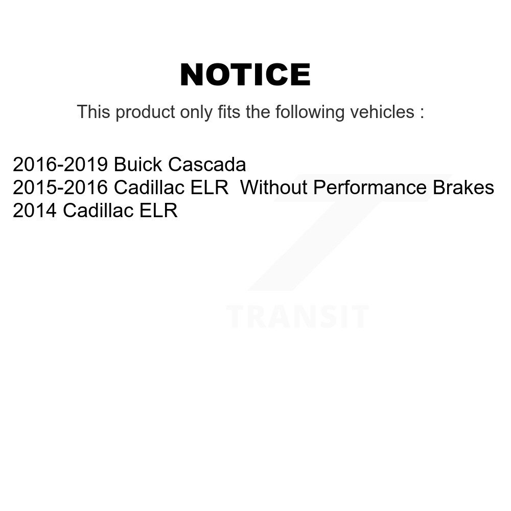 Front Rear Ceramic Disc Brake Pads Kit For Cadillac ELR Buick Cascada KNF-100613 - Image 2