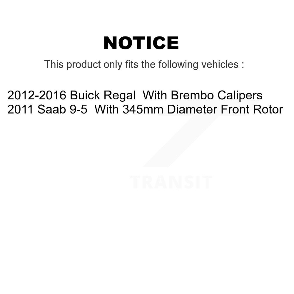 Front Semi-Metallic Rear Ceramic Disc Brake Pads Kit For Buick Regal Saab 9-5 KNF-100619 - Image 2