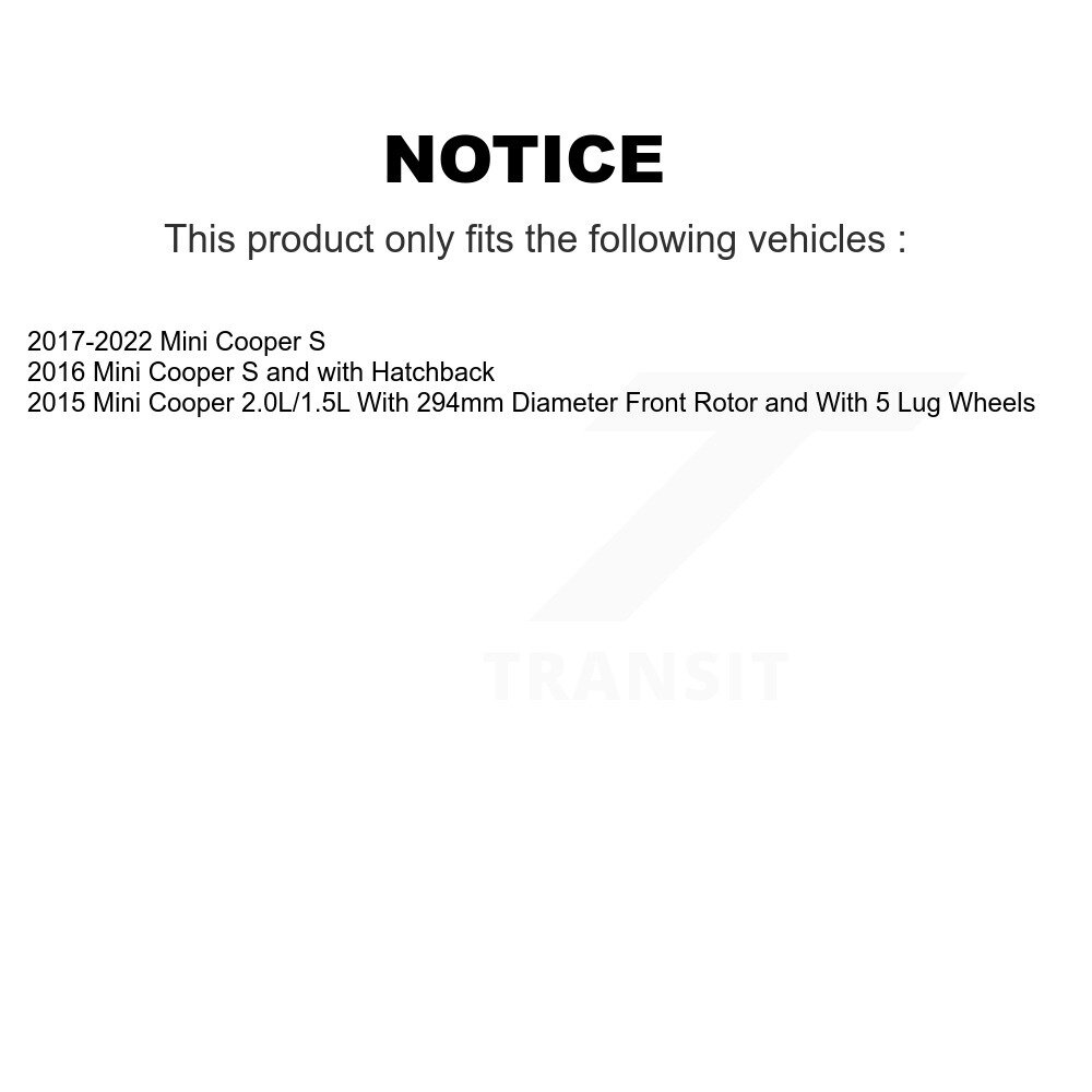 Front Rear Ceramic Disc Brake Pads Kit For Mini Cooper KNF-100683 - Image 2