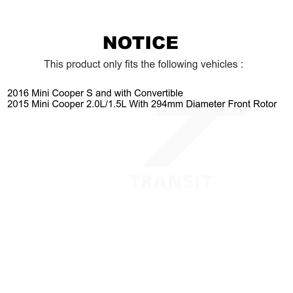 Front Semi-Metallic Rear Ceramic Disc Brake Pads Kit For Mini Cooper KNF-100686 - Image 2