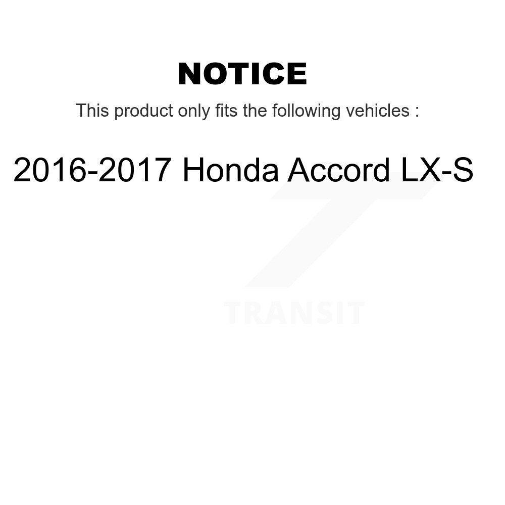 Front Rear Ceramic Disc Brake Pads Kit For 2016-2017 Honda Accord LX-S KNF-100693 - Image 2
