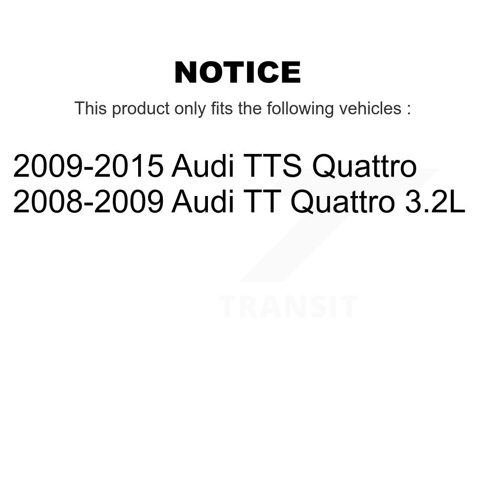 Front Semi-Metallic Rear Ceramic Disc Brake Pads Kit For Audi TT Quattro TTS KNF-100727 - Image 2