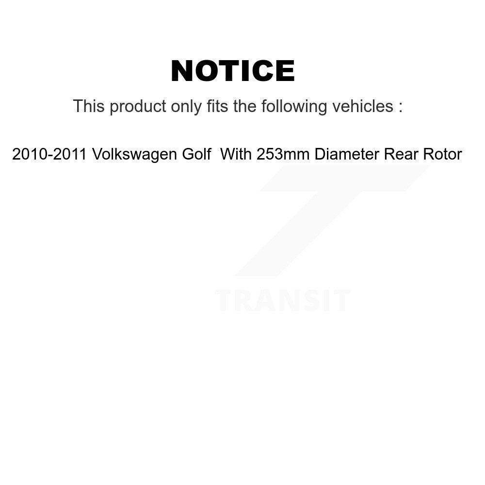 Front Rear Semi-Metallic Disc Brake Pads Kit For Volkswagen Golf KNF-100729 - Image 2
