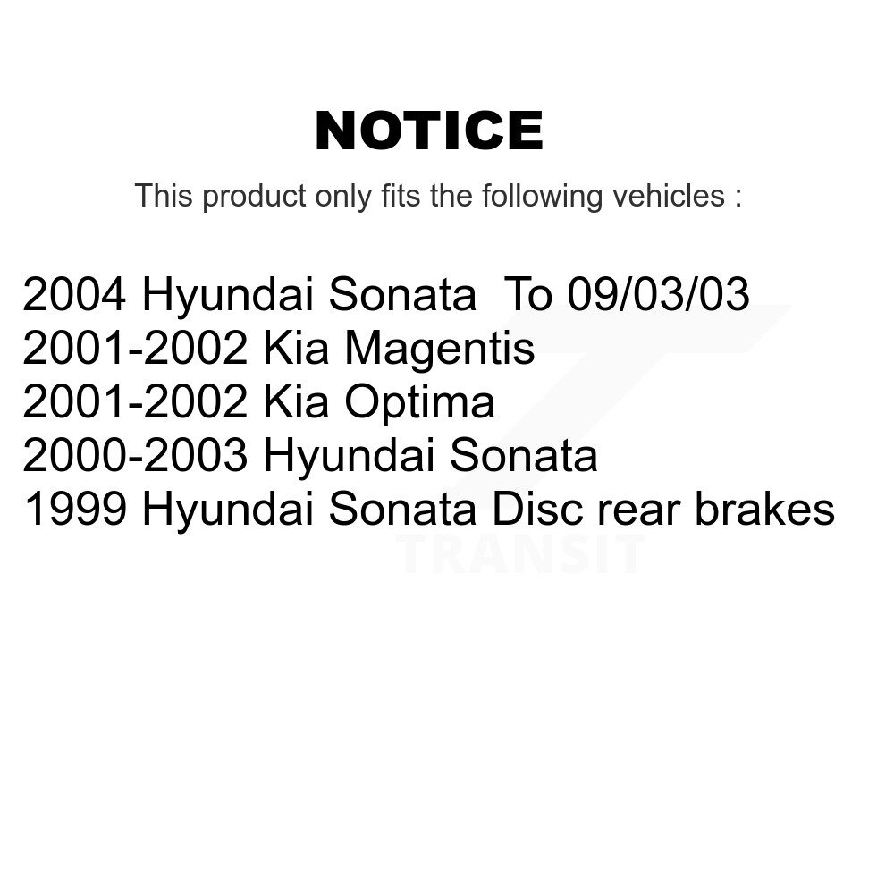 Front Rear Ceramic Disc Brake Pads Kit For Hyundai Sonata Kia Optima Magentis KNF-100777 - Image 2