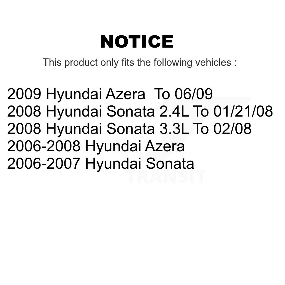 Front Rear Ceramic Disc Brake Pads Kit For Hyundai Sonata Azera KNF-100779 - Image 2