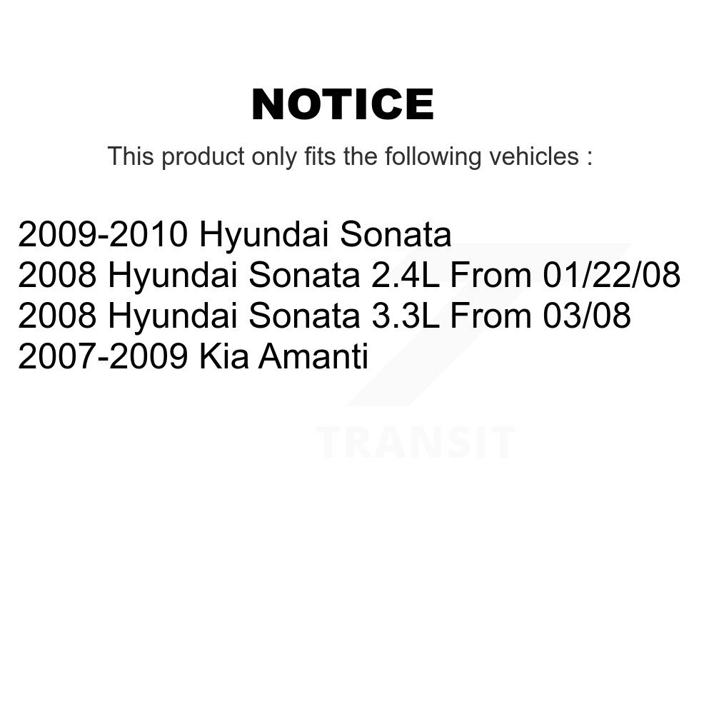 Front Rear Ceramic Disc Brake Pads Kit For Hyundai Sonata Kia Amanti KNF-100788 - Image 2