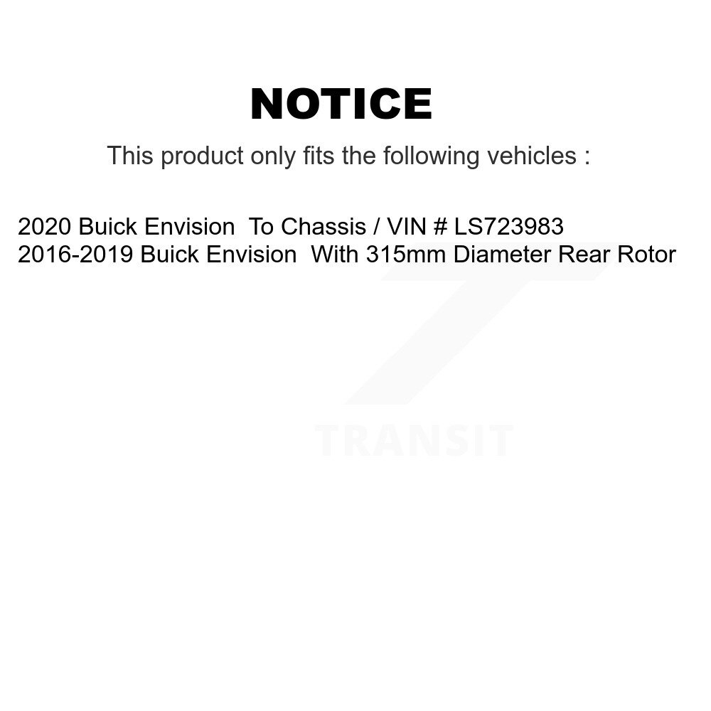 Front Rear Ceramic Disc Brake Pads Kit For Buick Envision KNF-100800 - Image 2