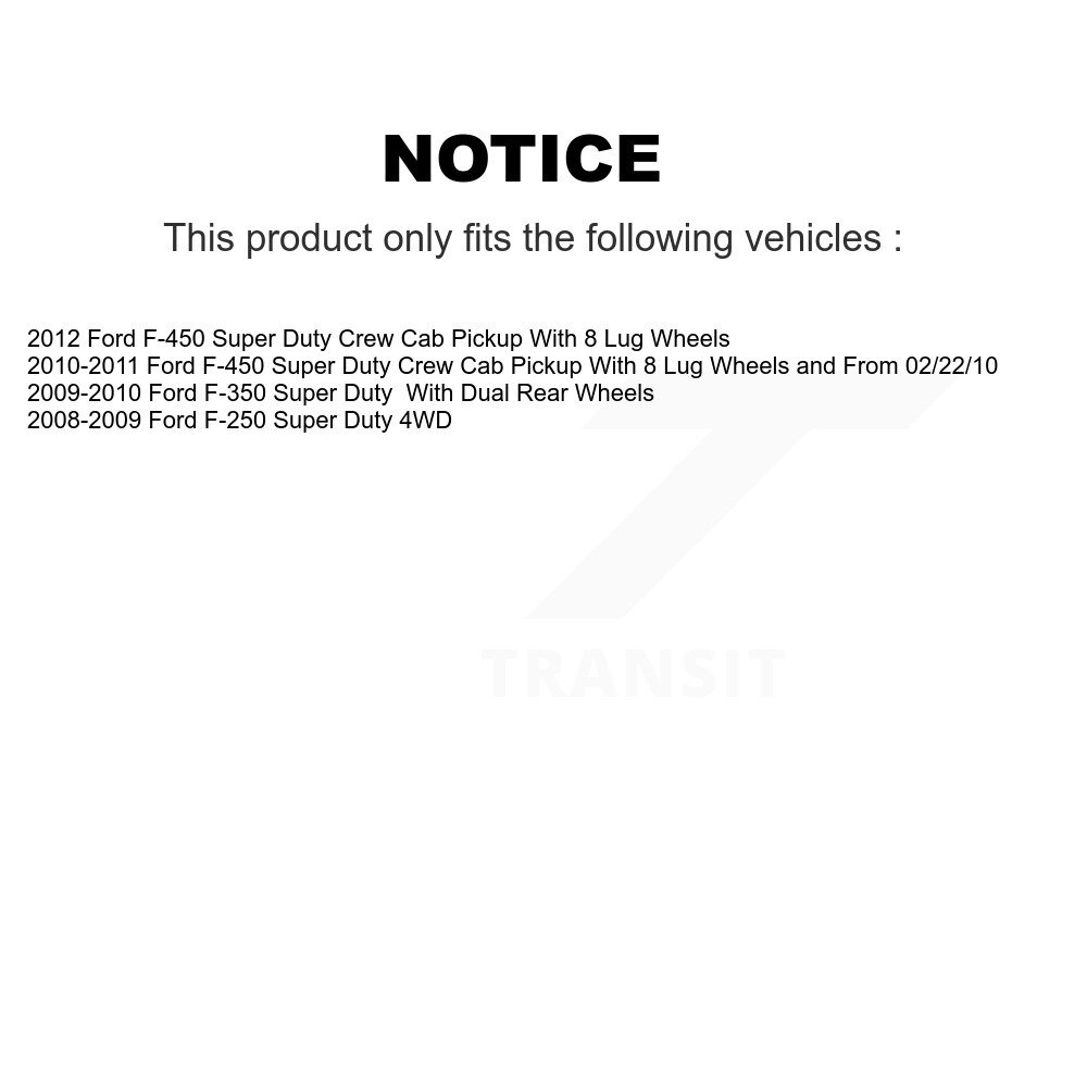 Front Rear Semi-Metallic Disc Brake Pads Kit For Ford F-250 Super Duty F-350 F-450 KNF-100820 - Image 2