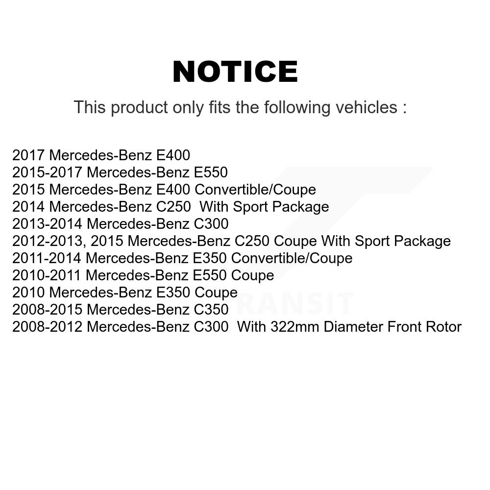 Front Rear Semi-Metallic Disc Brake Pads Kit For Mercedes-Benz C300 E350 C350 E550 E400 KNF-100886 - Image 2