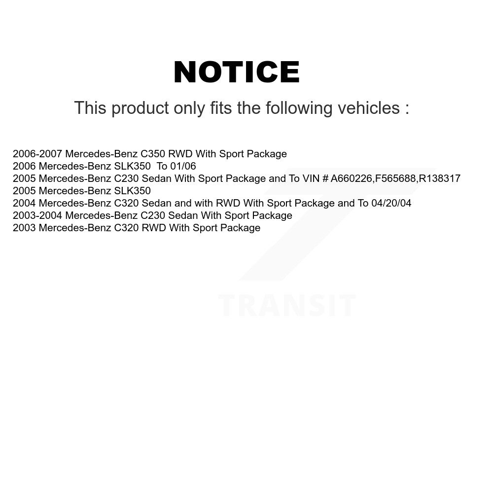 Front Rear Semi-Metallic Disc Brake Pads Kit For Mercedes-Benz C230 SLK350 C320 C350 KNF-100894 - Image 2