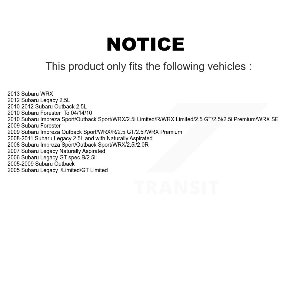 Front Rear Ceramic Disc Brake Pads Kit For Subaru Outback Forester Impreza Legacy WRX KNF-100898 - Image 2