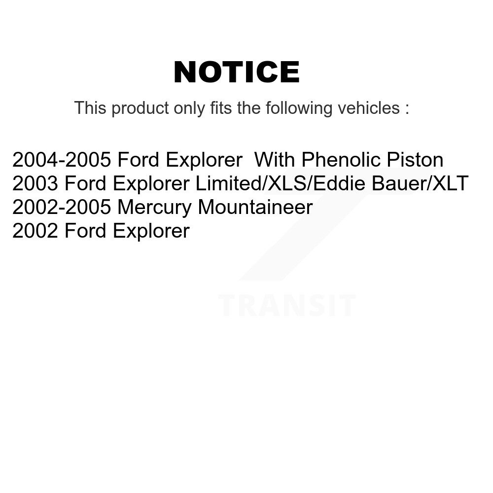 Front Rear Ceramic Disc Brake Pads Kit For Ford Explorer Mercury Mountaineer KNF-100930 - Image 2