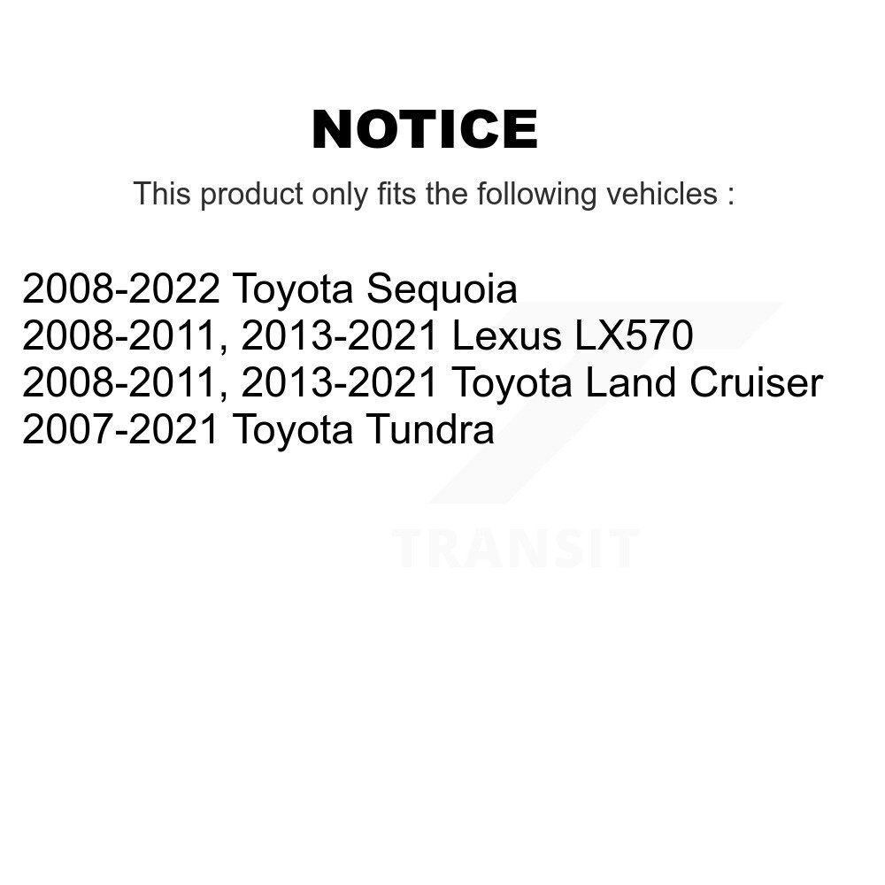 Front Rear Ceramic Disc Brake Pads Kit For Toyota Tundra Sequoia Lexus LX570 Land Cruiser KNF-100940 - Image 2
