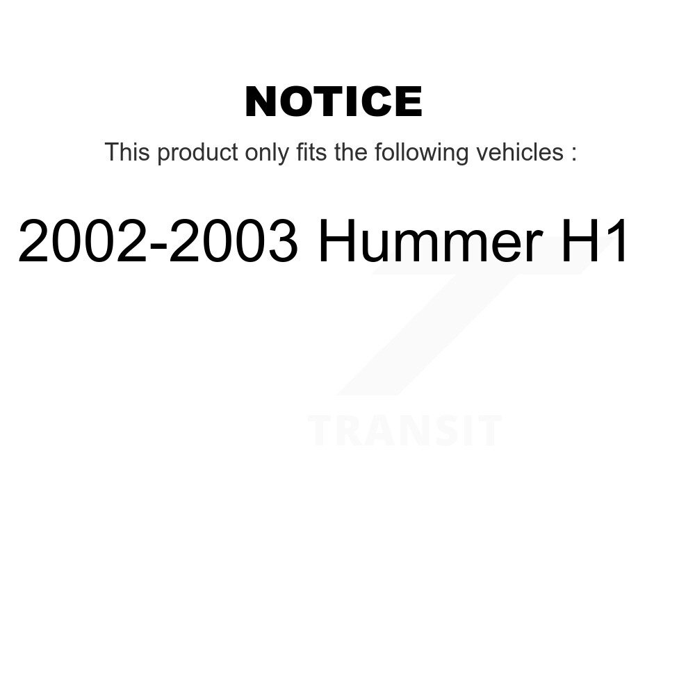 Front Rear Semi-Metallic Disc Brake Pads Kit For 2002-2003 Hummer H1 KNF-100947 - Image 2
