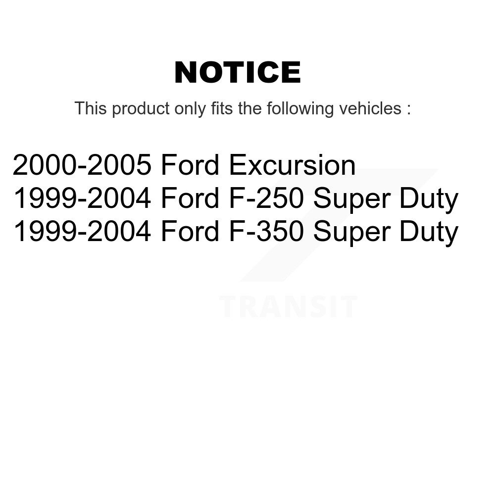 Front Rear Semi-Metallic Disc Brake Pads Kit For Ford F-350 Super Duty F-250 Excursion KNF-100953 - Image 2