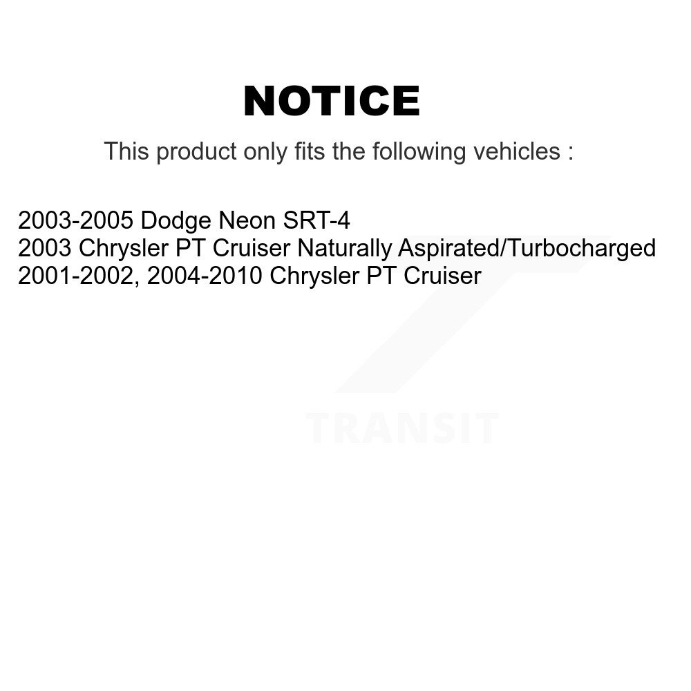 Front Rear Semi-Metallic Disc Brake Pads Kit For Chrysler PT Cruiser Dodge Neon KNF-101048 - Image 2