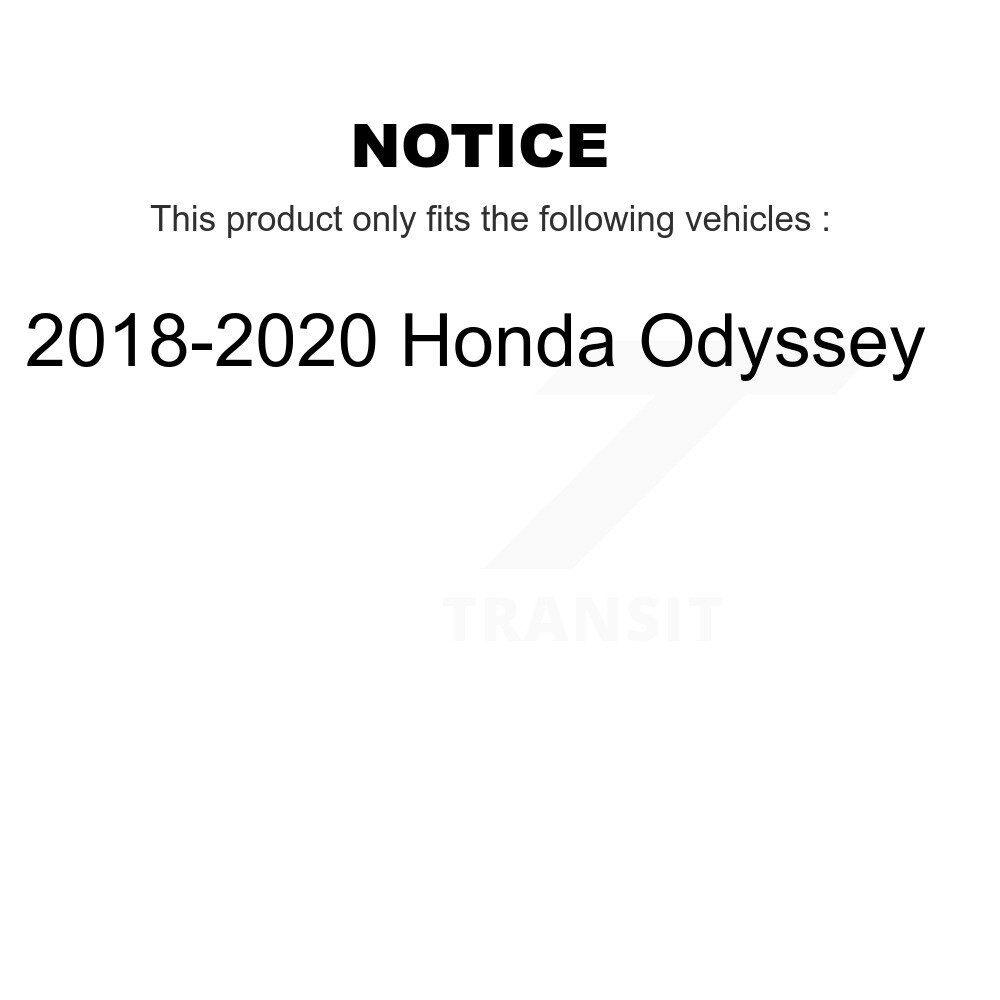 Front Rear Ceramic Disc Brake Pads Kit For 2018-2020 Honda Odyssey KNF-101052 - Image 2
