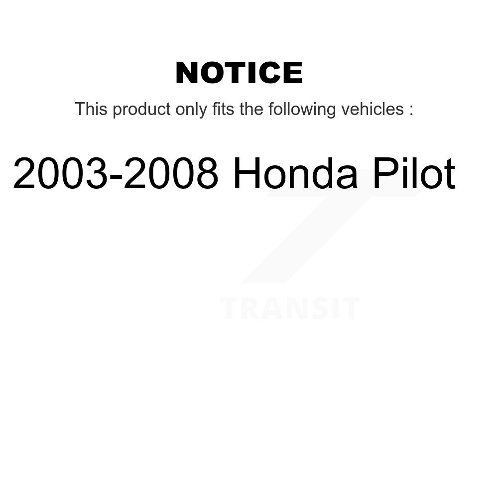Front Rear Ceramic Disc Brake Pads Kit For 2003-2008 Honda Pilot KNF-101088 - Image 2
