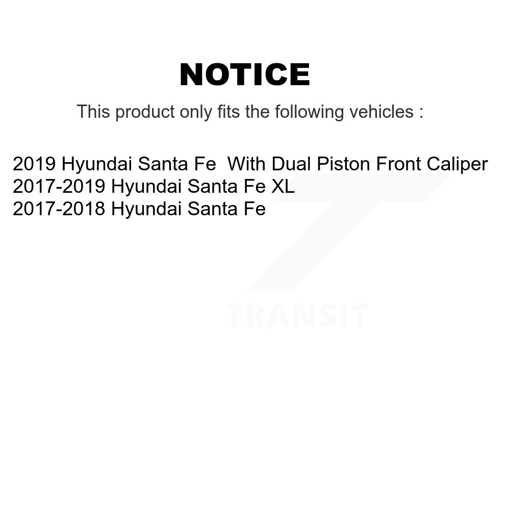Front Rear Ceramic Disc Brake Pads Kit For Hyundai Santa Fe XL KNF-101096 - Image 2