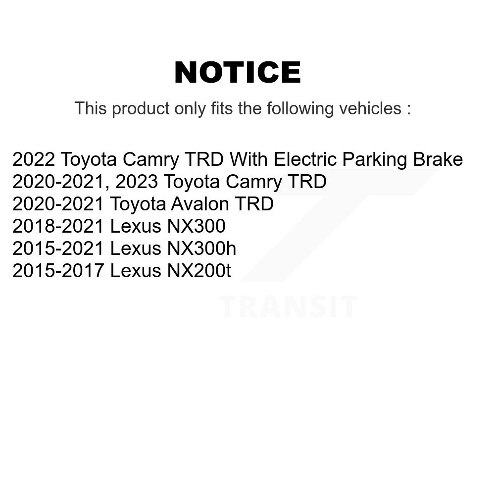 Front Rear Ceramic Disc Brake Pads Kit For Lexus Toyota Camry NX300 NX200t NX300h Avalon KNF-101111 - Image 2