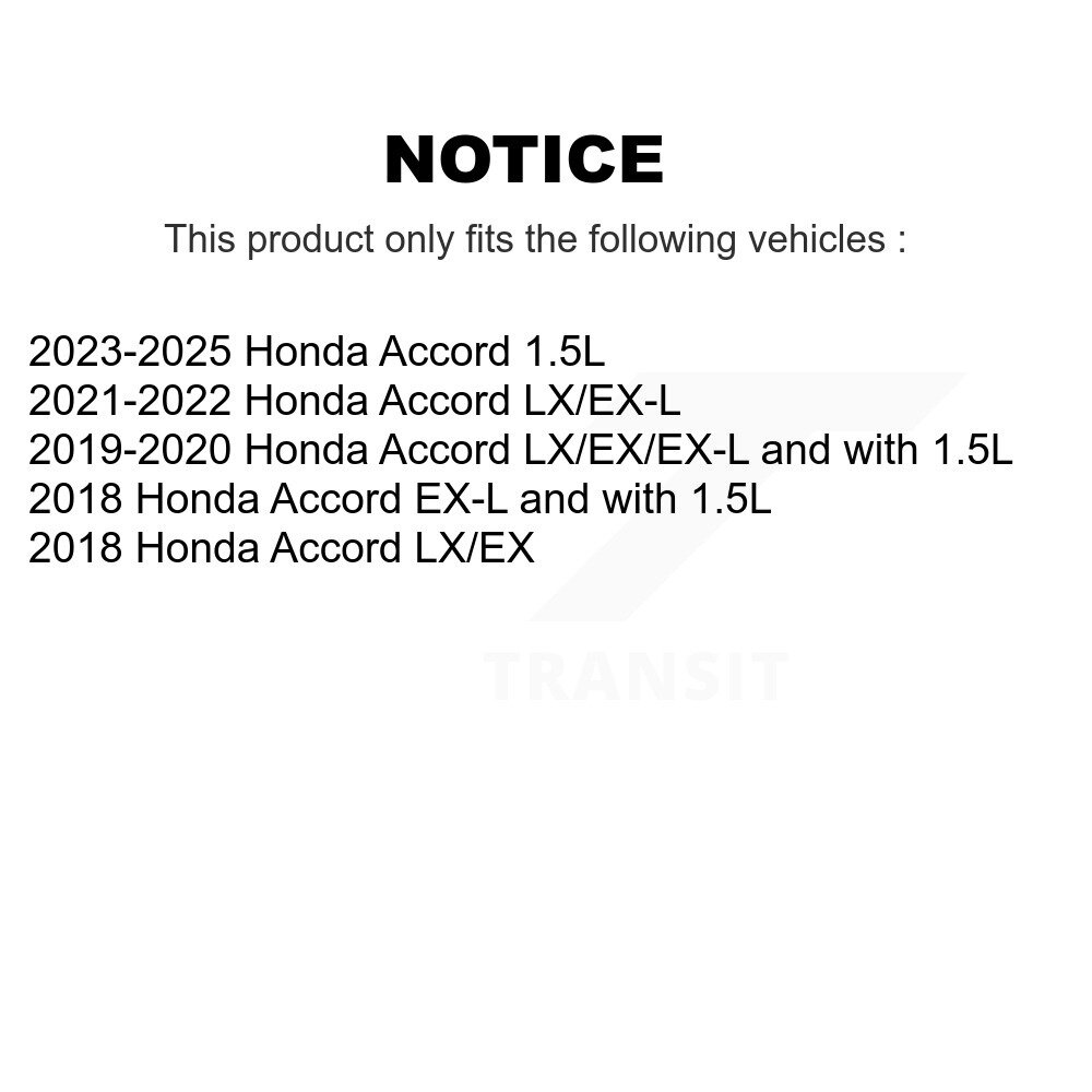 Front Rear Ceramic Disc Brake Pads Kit For Honda Accord KNF-101143 - Image 2