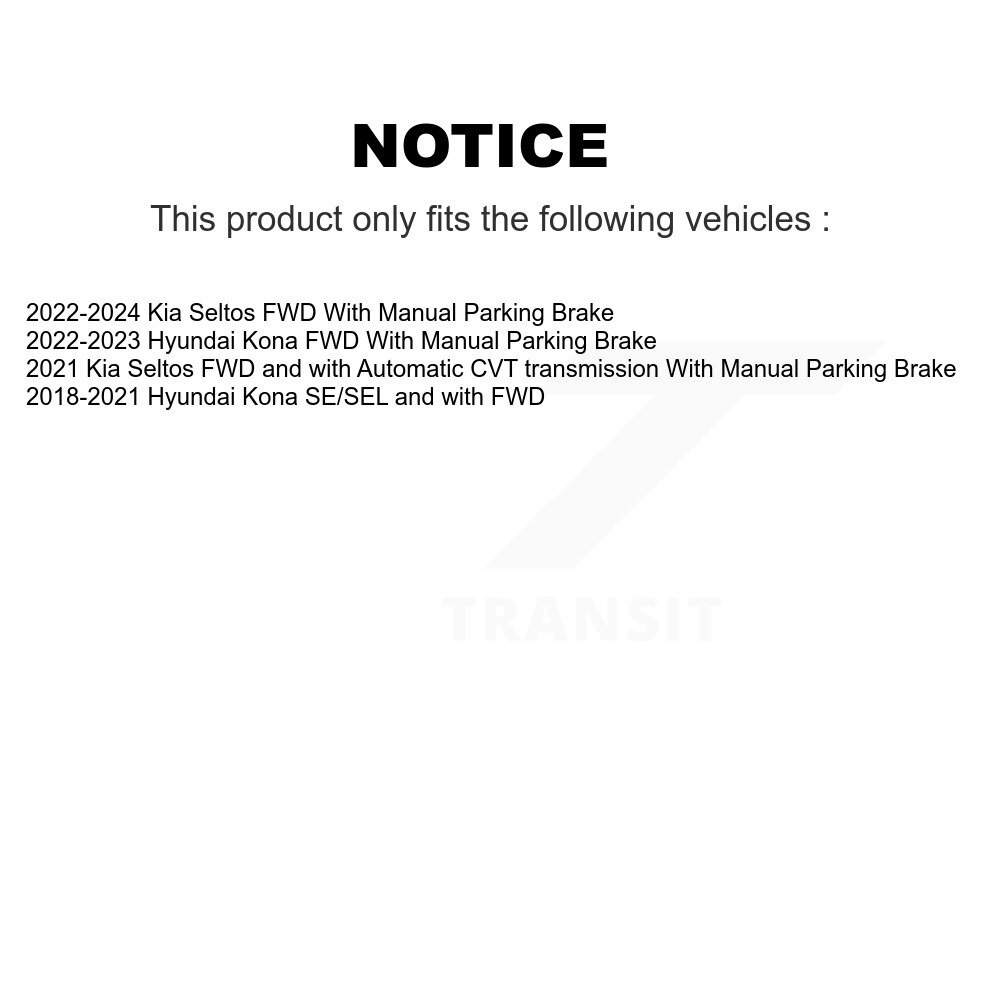 Front Rear Ceramic Disc Brake Pads Kit For Hyundai Kona Kia Seltos KNF-101156 - Image 2