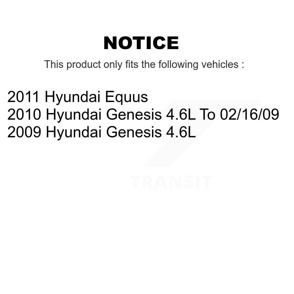 Front Rear Ceramic Disc Brake Pads Kit For Hyundai Genesis Equus KNF-101190 - Image 2