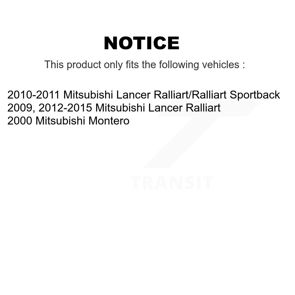 Front Rear Ceramic Disc Brake Pads Kit For Mitsubishi Lancer KNF-101222 - Image 2