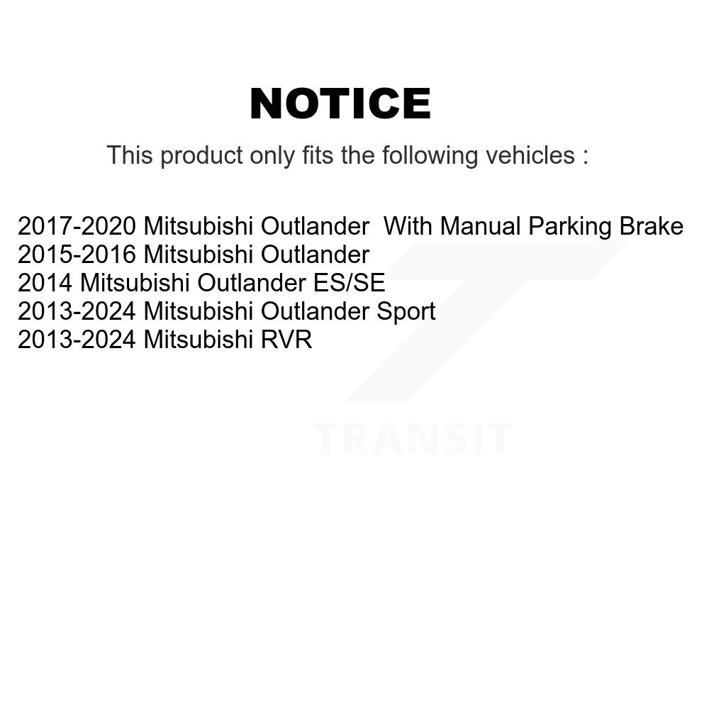 Front Rear Ceramic Disc Brake Pads Kit For Mitsubishi RVR Outlander Sport KNF-101226 - Image 2