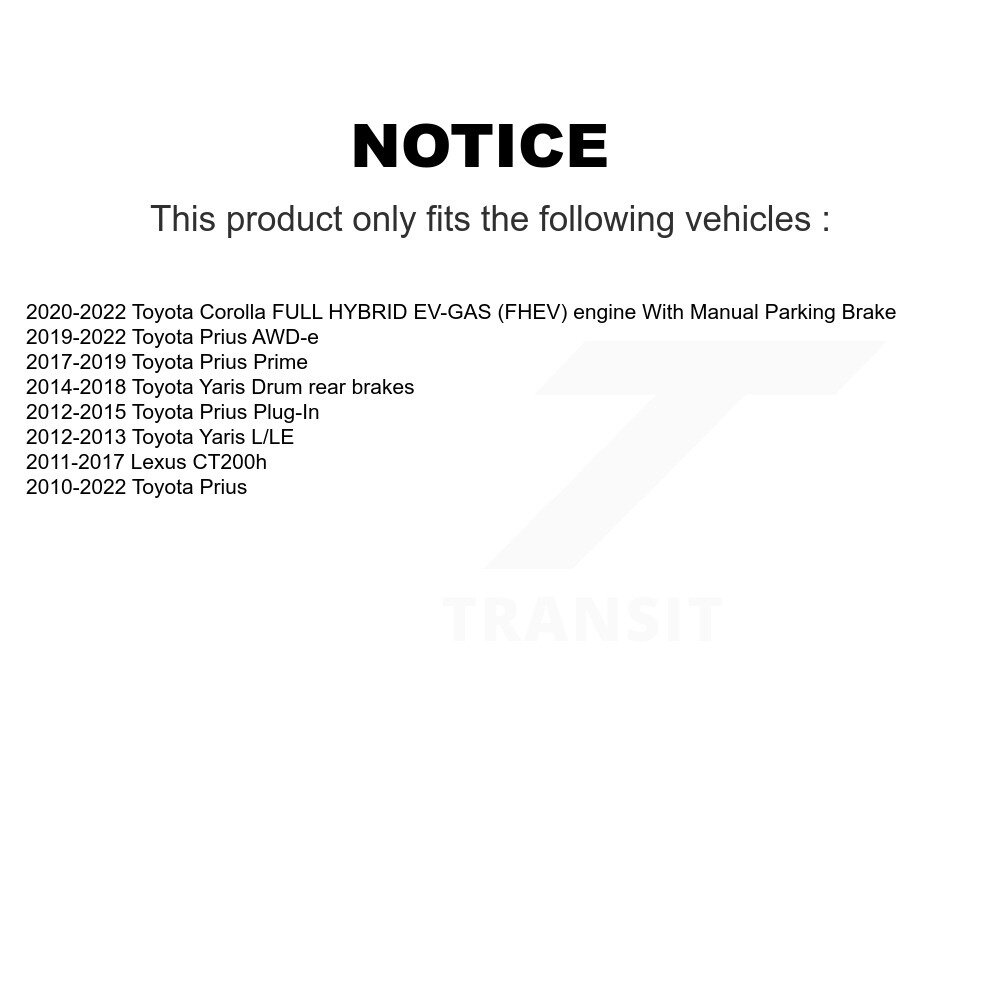Front Rear Ceramic Disc Brake Pads Kit For Toyota Corolla Yaris Prius Prime Lexus CT200h KNF-101295 - Image 2