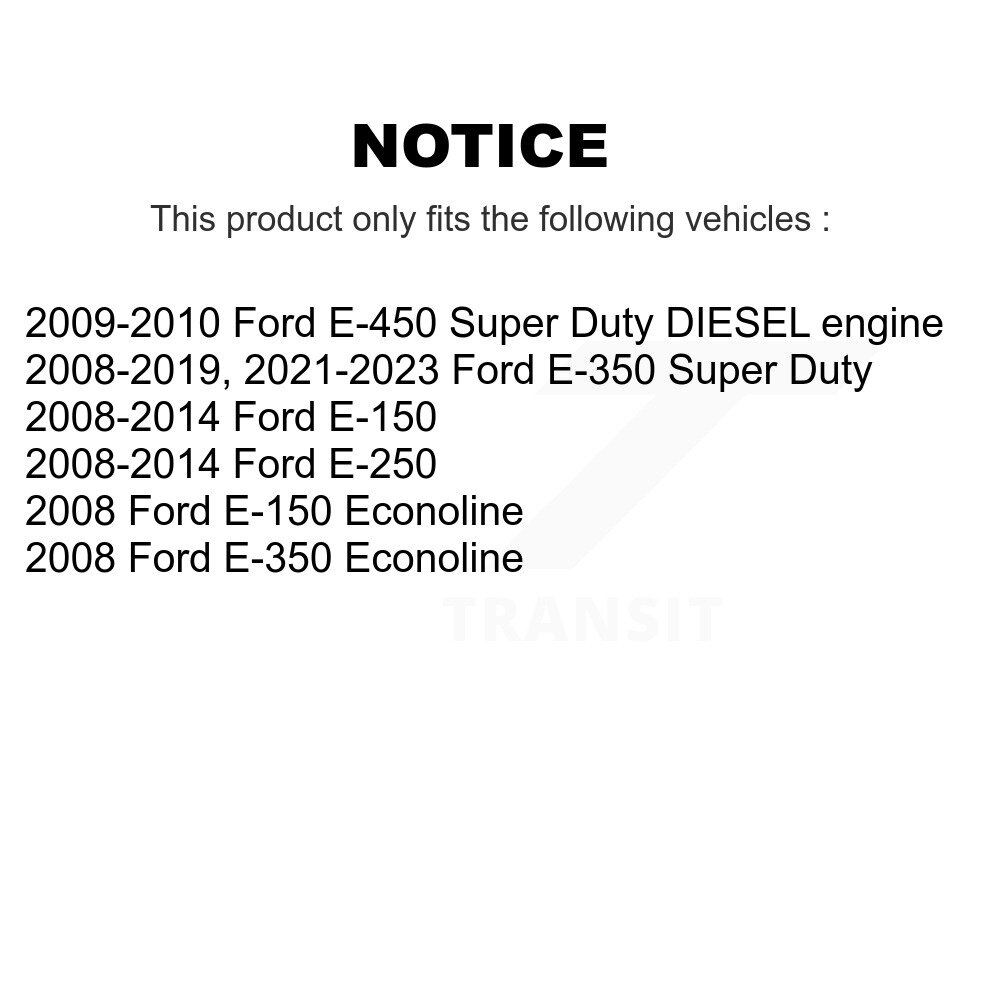 Front Semi-Metallic Rear Ceramic Disc Brake Pads Kit For Ford E-350 Super Duty E-250 KNF-101314 - Image 2