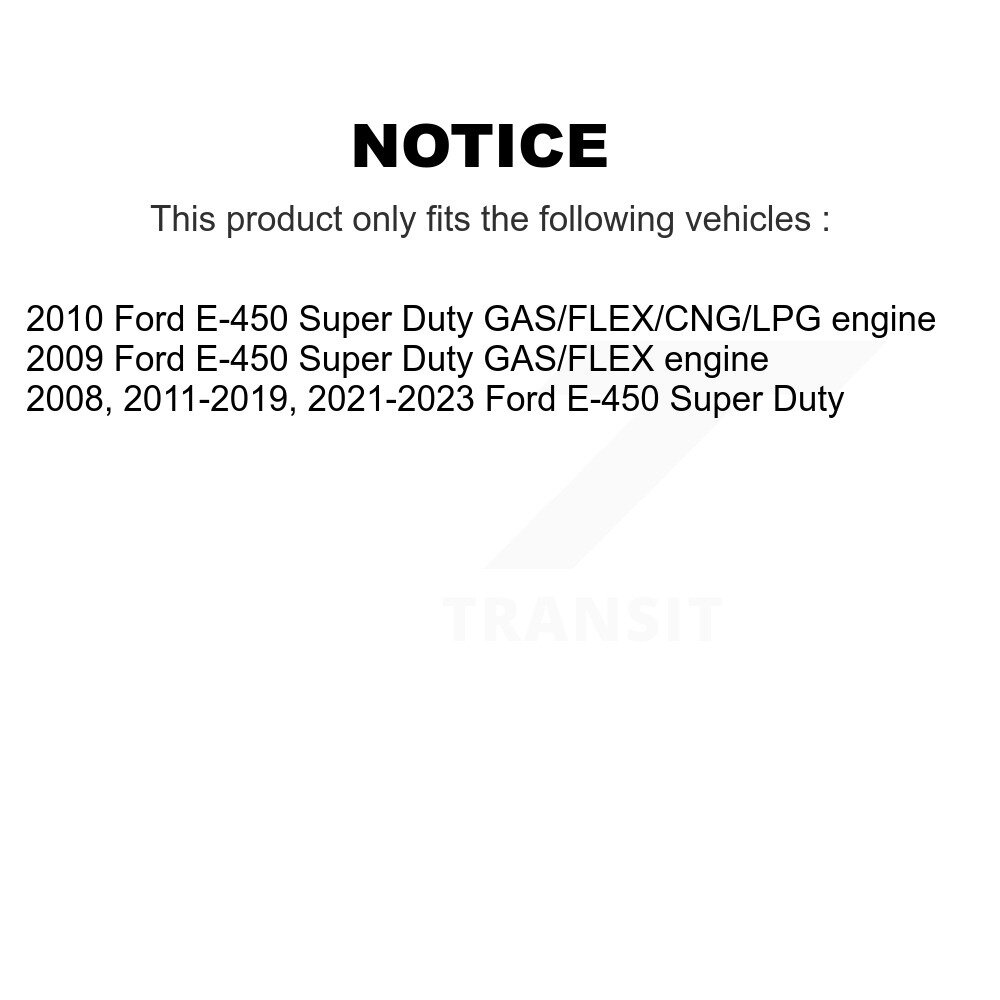 Front Rear Ceramic Disc Brake Pads Kit For Ford E-450 Super Duty KNF-101317 - Image 2