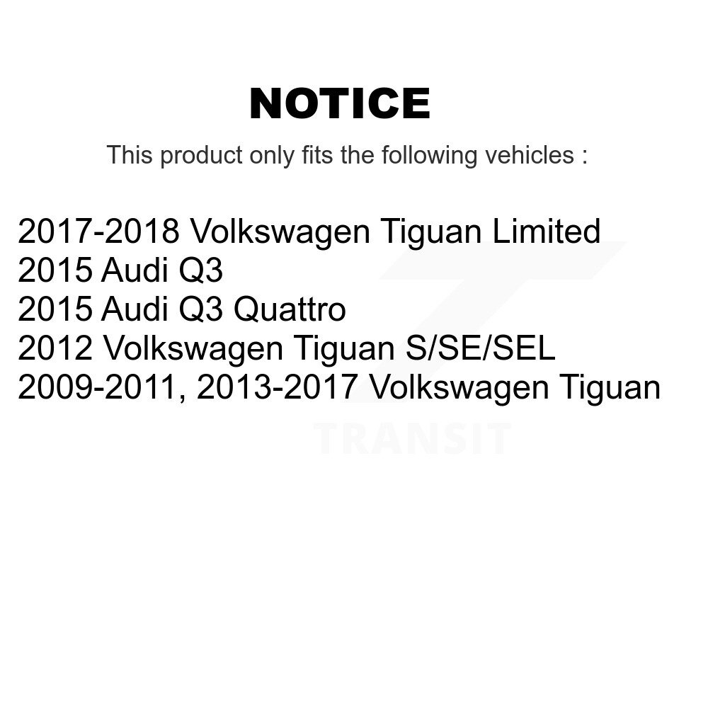 Front Semi-Metallic Rear Ceramic Disc Brake Pads Kit For Volkswagen Tiguan Audi Q3 KNF-101341 - Image 2