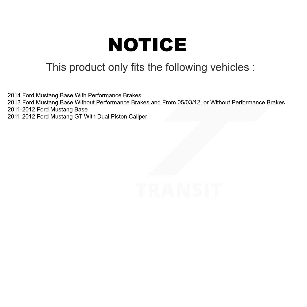 Front Rear Ceramic Disc Brake Pads Kit For Ford Mustang KNF-101357 - Image 2