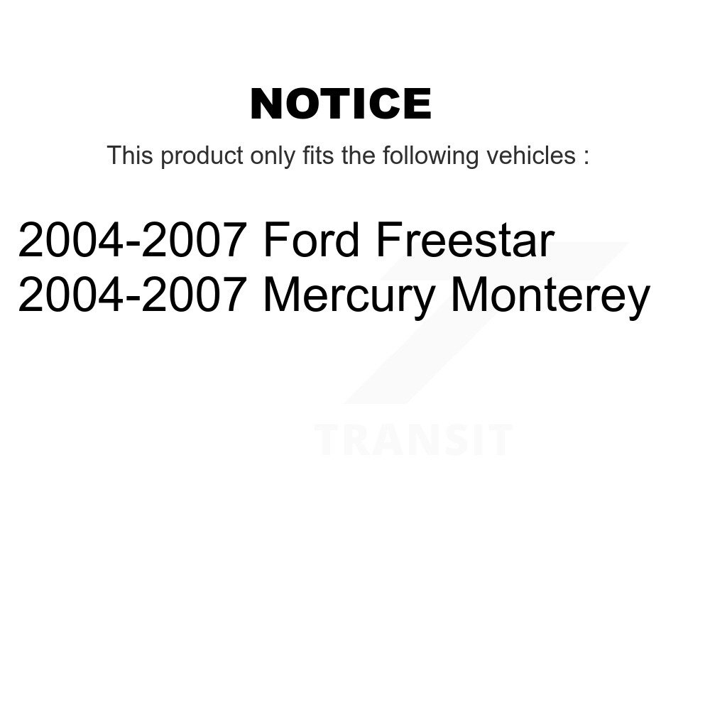 Front Rear Ceramic Disc Brake Pads Kit For 2004-2007 Ford Freestar Mercury Monterey KNF-101382 - Image 2
