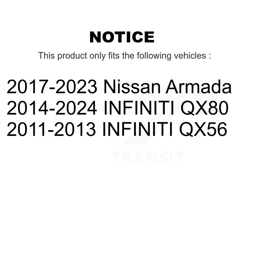 Front Rear Ceramic Disc Brake Pads Kit For INFINITI QX80 Nissan Armada QX56 KNF-101421 - Image 2