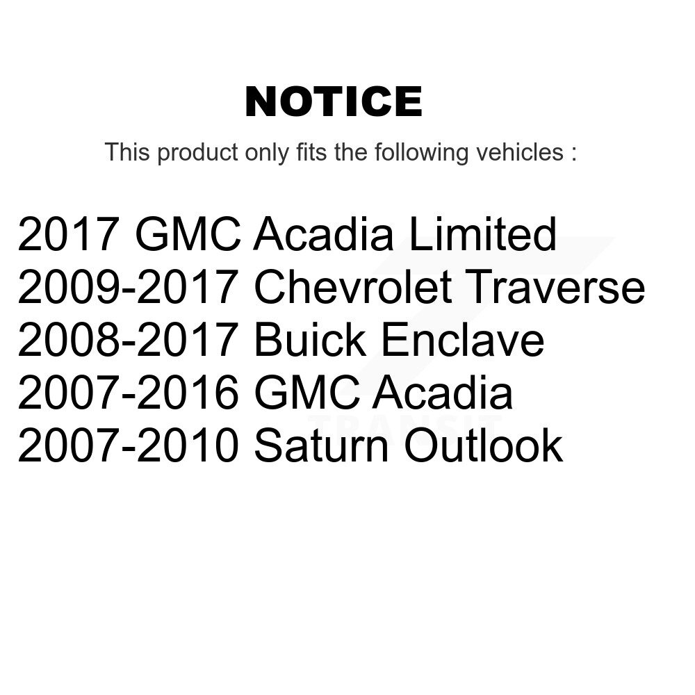 Front Rear Ceramic Disc Brake Pads Kit For GMC Acadia Buick Enclave Chevrolet Traverse KNF-101439 - Image 2
