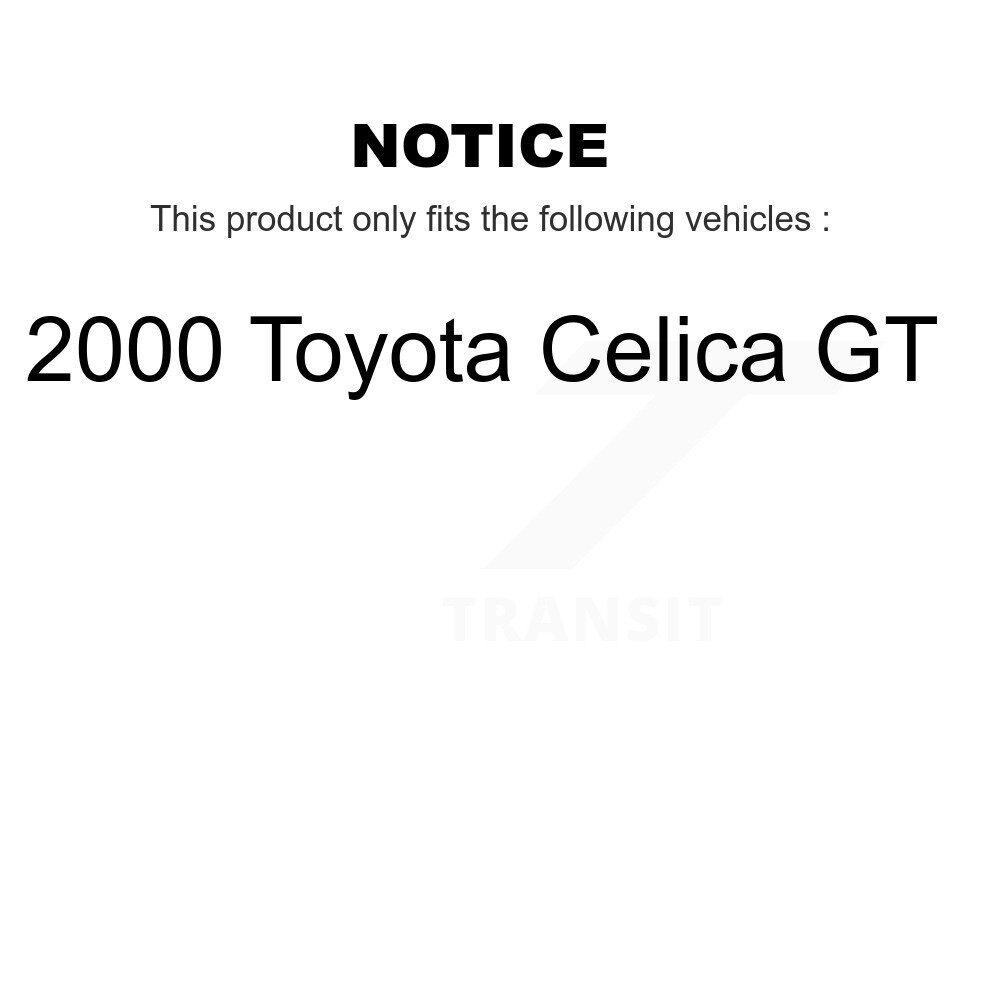 Front Ceramic Rear Semi-Metallic Disc Brake Pads Kit For 2000 Toyota Celica GT KNF-101537 - Image 2