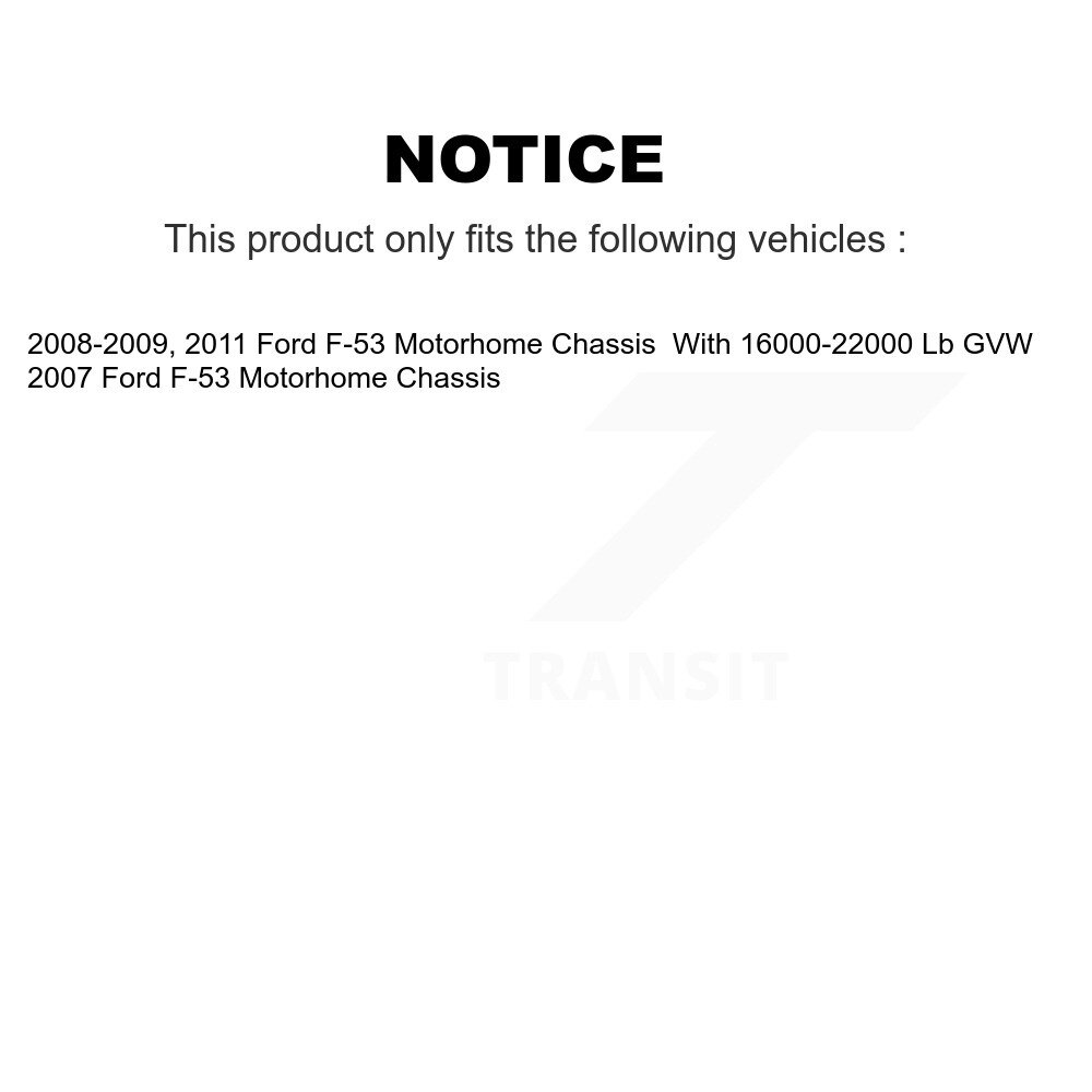 Front Rear Semi-Metallic Disc Brake Pads Kit For Ford F-53 Motorhome Chassis KNF-101571 - Image 2