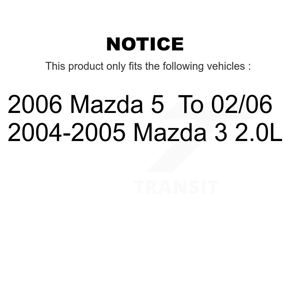 Front Ceramic Rear Semi-Metallic Disc Brake Pads Kit For Mazda 3 5 KNF-101644 - Image 2