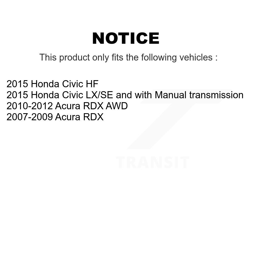 Front Rear Ceramic Disc Brake Pads Kit For Honda Civic Acura RDX KNF-101682 - Image 2
