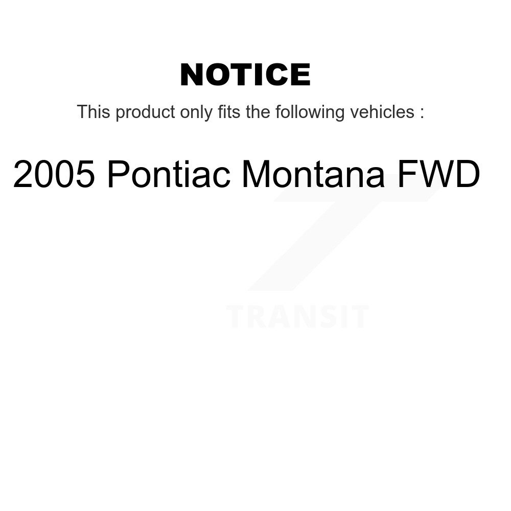 Front Rear Ceramic Disc Brake Pads Kit For 2005 Pontiac Montana FWD KNF-101684 - Image 2