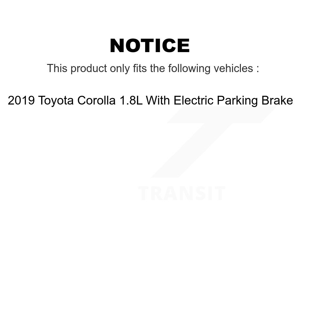 Front Rear Ceramic Disc Brake Pads Kit For 19 Toyota Corolla With Electric Parking KNF-101709 - Image 2