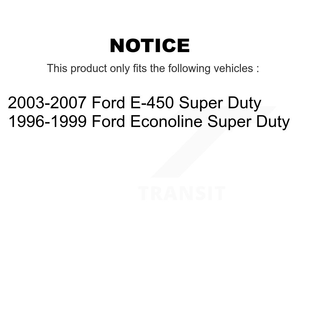 Front Rear Semi-Metallic Disc Brake Pads Kit For Ford E-450 Super Duty Econoline KNF-101714 - Image 2