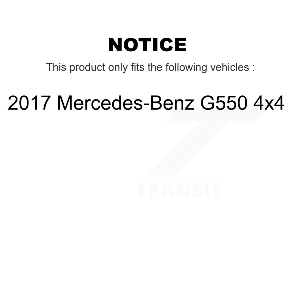 Front Semi-Metallic Rear Ceramic Disc Brake Pads Kit For 2017 Mercedes-Benz G550 4x4 KNF-101720 - Image 2
